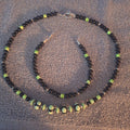 Black and Green Necklace and Bracelet