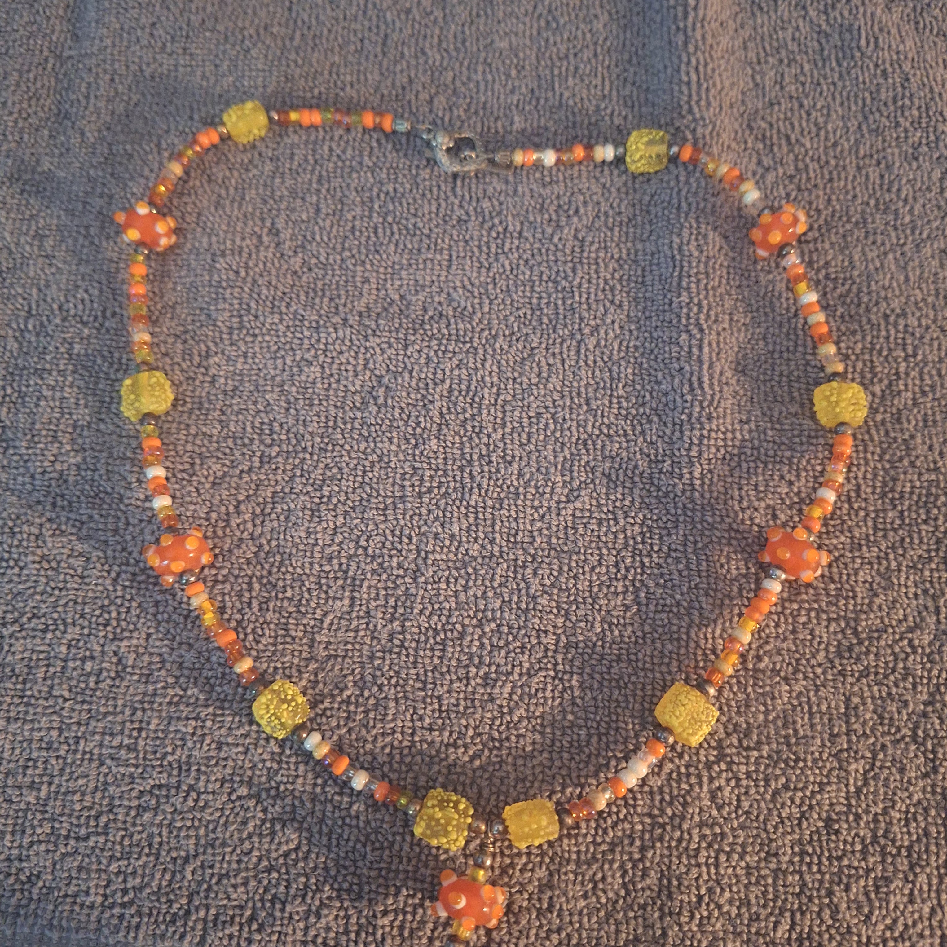 Brite Orange and Yellow Necklace