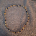 Simple black, brown and yellow necklace