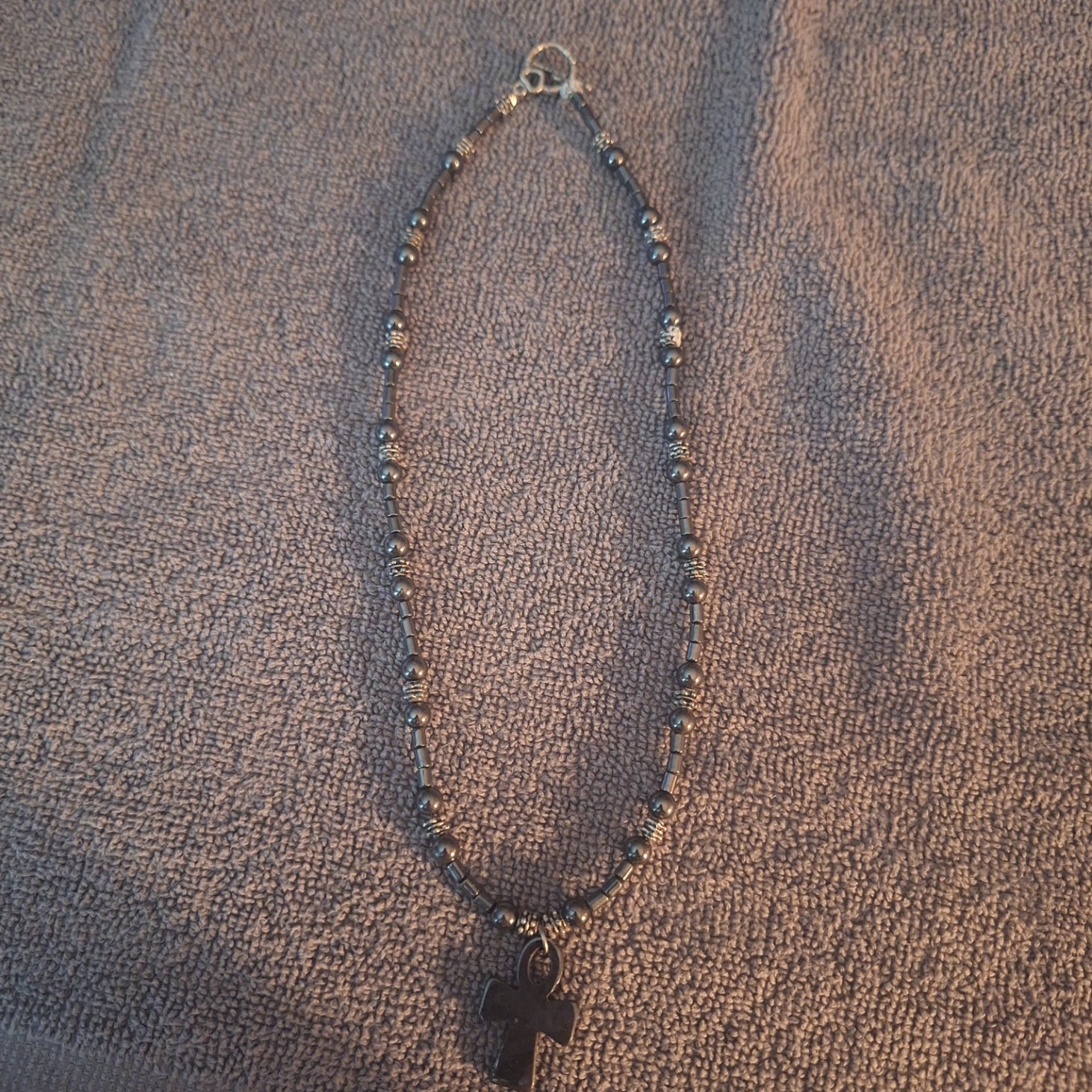 Black Necklace with a cross