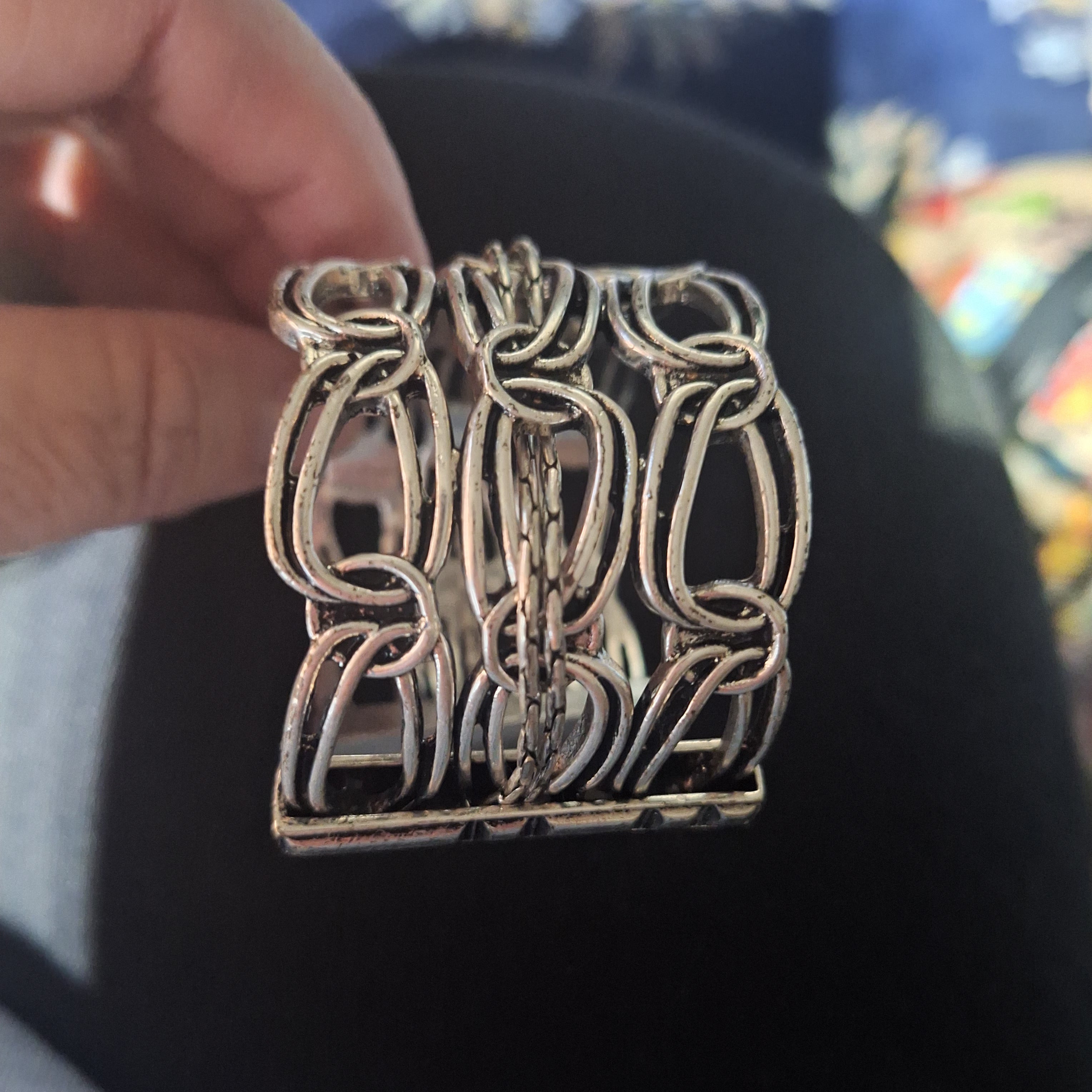 Silver tone Cuff