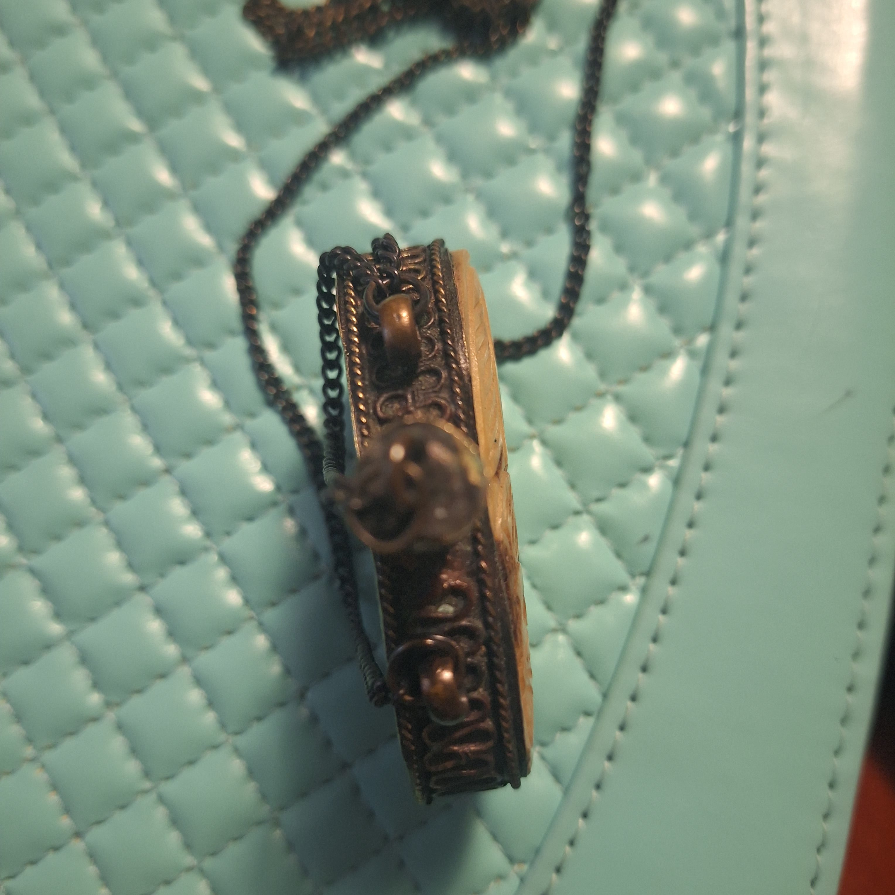 Vintage Indian Perfume Bottle Necklace