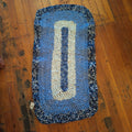 Blue and White Rag Rug